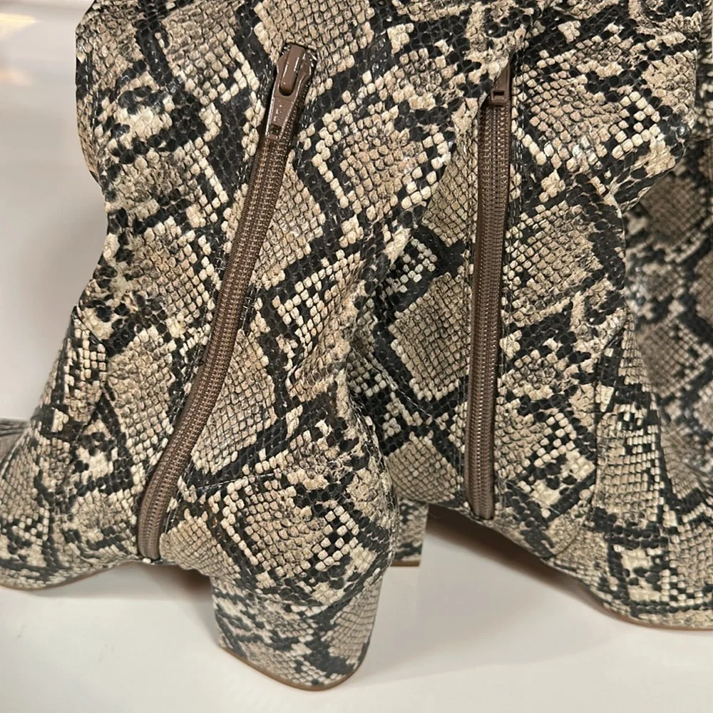 NEW Gianni Bini Snake Print Over The Knee Boot